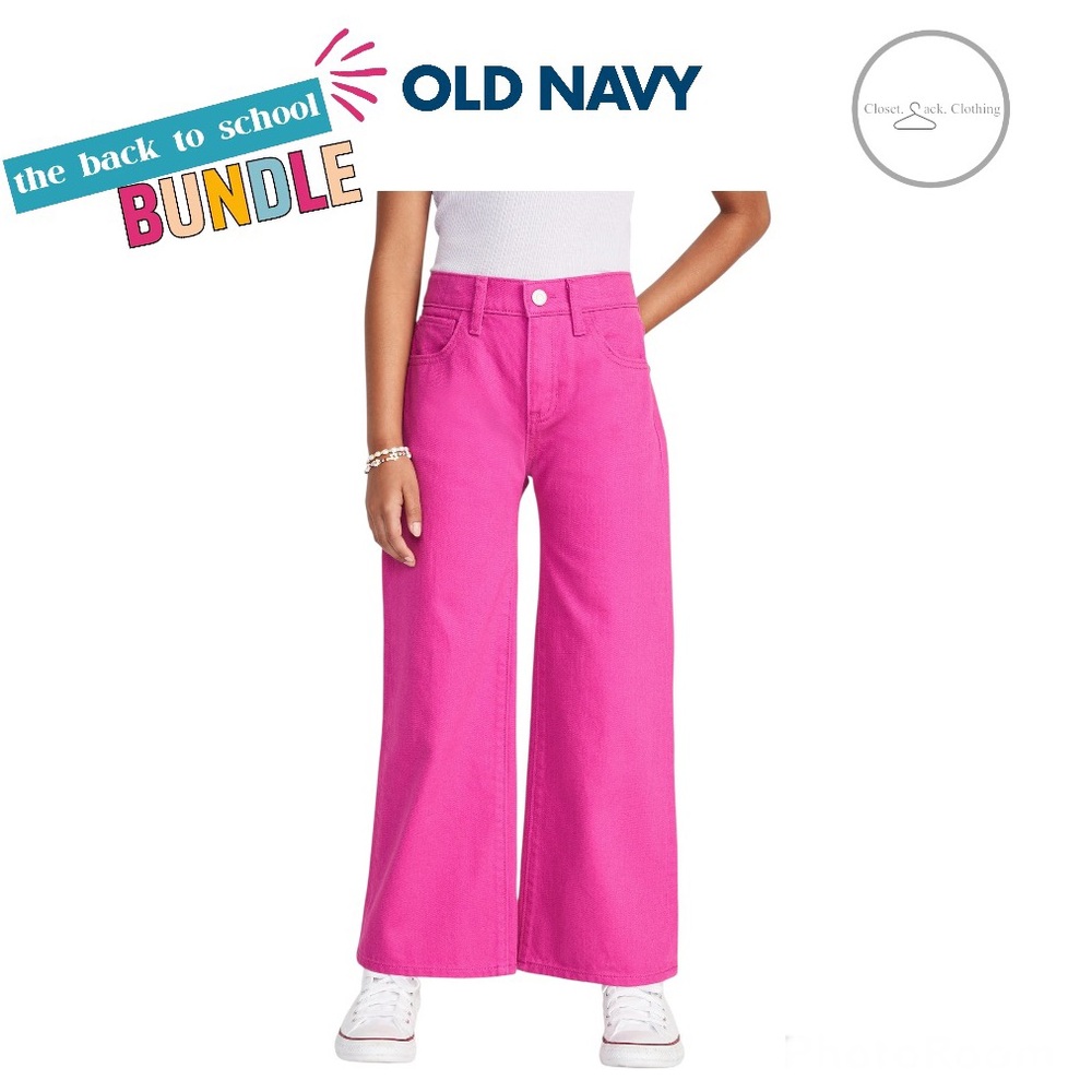 Old Navy High-rise Baggy Wide-Leg Jeans for Girls Size 12
